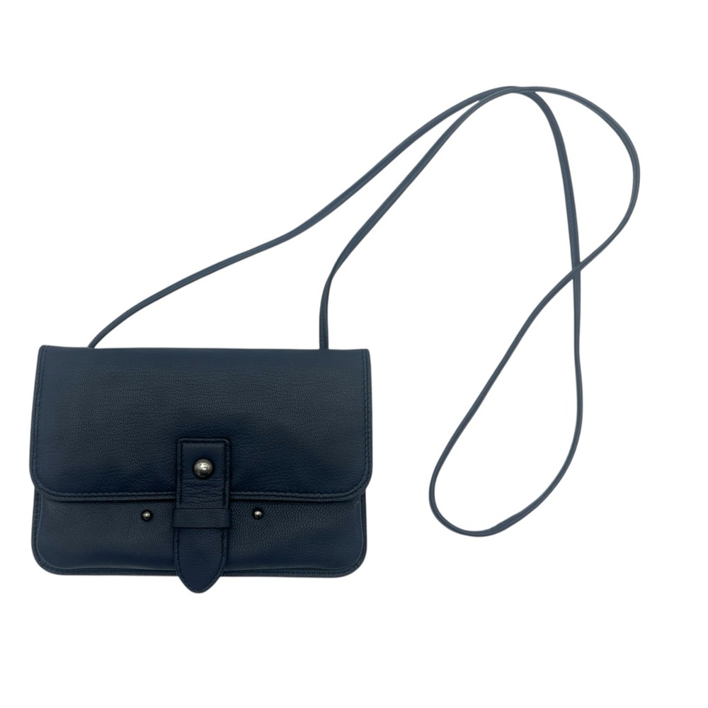 Lucky Brand Liza Crossbody Wallet Bag in Navy Blue Leather